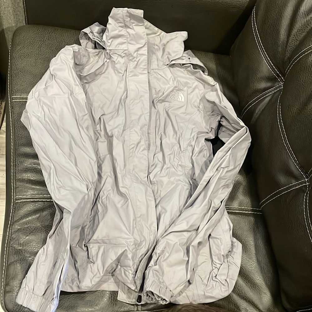The north face light gray wind breaker